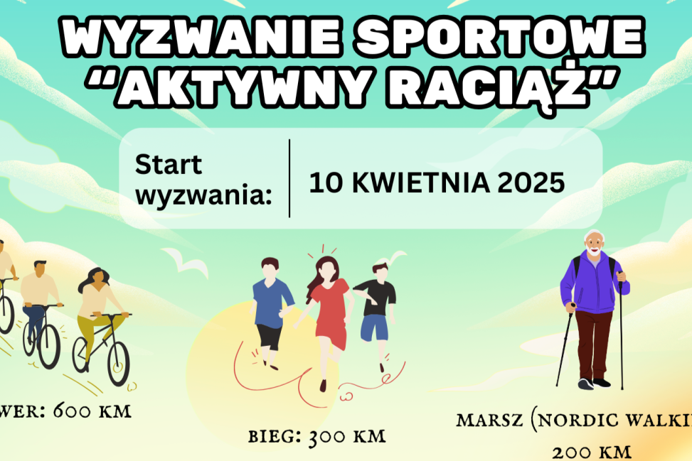 Aktywny Raciąż 2025: Rowerem, biegiem lub marszem odkryj gminę i zdobądź medal!