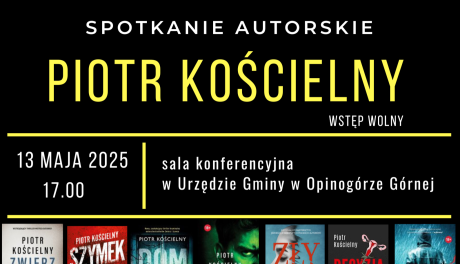 Spotkanie z Piotrem Kościelnym w Opinogórze. Kryminał, który mówi o Polsce