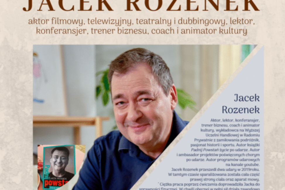 Jacek Rozenek w Krzywej Hali. Spotkanie autorskie o sile, chorobie i walce o życie
