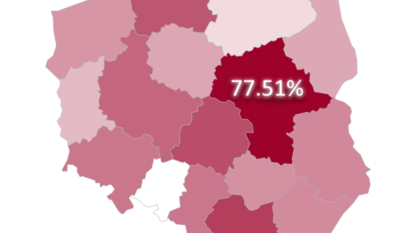 Frekwencja wyborcza w powiecie ciechanowskim i sąsiednich oraz w miastach z regionu